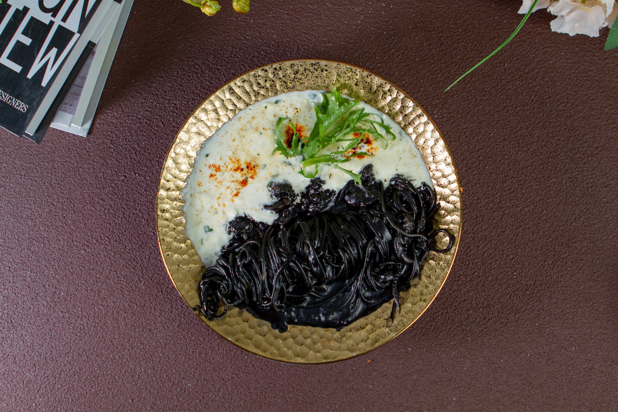 菜品图片-凯撒之蛋-墨鱼汁意面